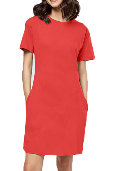 T-SHIRT DRESS RED