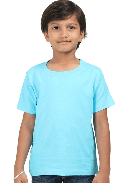 BOY ROUND NECK HALF SLEEVE SKYBLUE